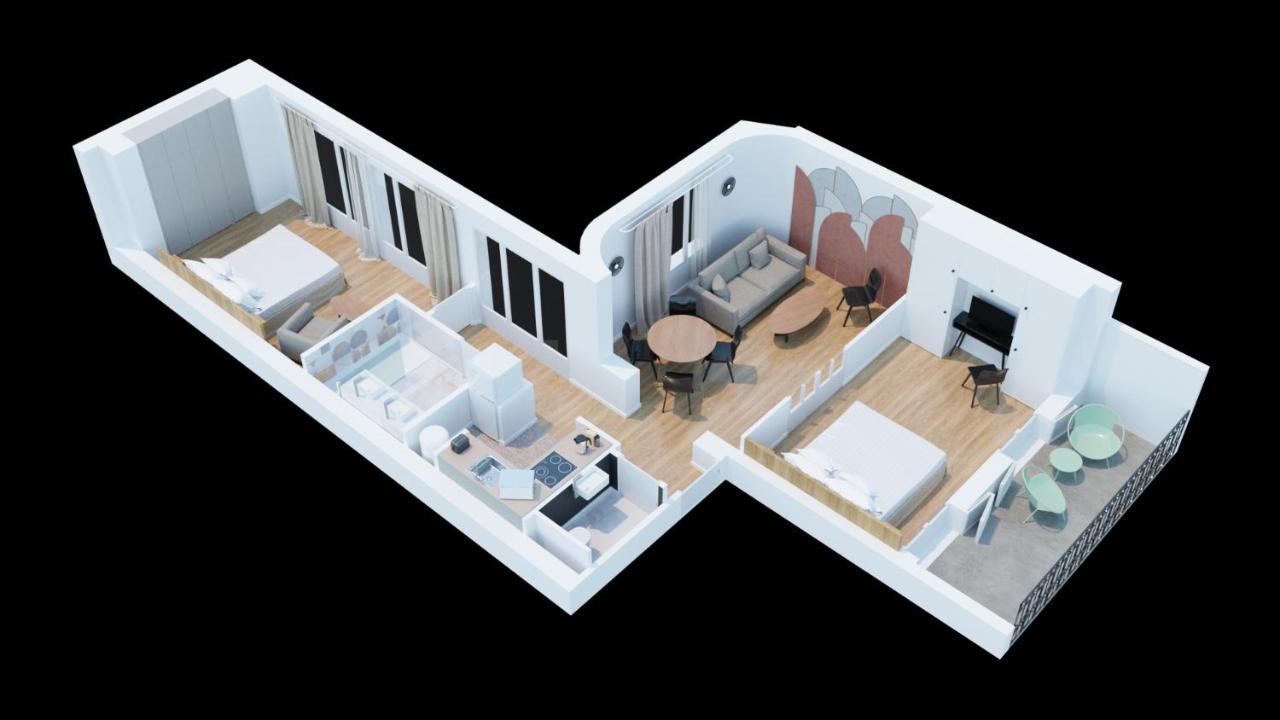 2 bedroom apartment a quiet courtyard balcony 60m2