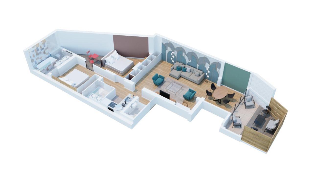 2 bedroom apartment Ground floor terraces 85m2
