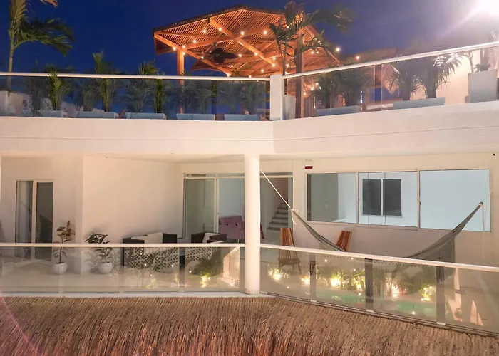 Casa De Playa Privada Con Piscina, Jacuzzi Y Rooftop