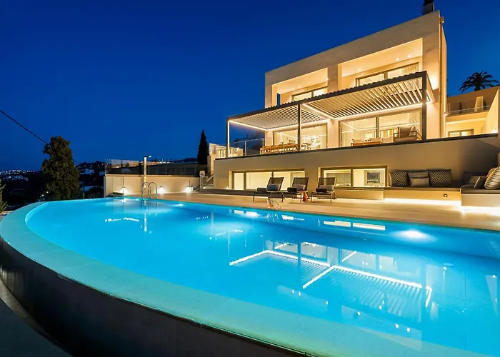 Majo Luxury Villas Panoramic Sea View Retreat With Heated Private Pools & Gym & Sauna